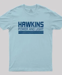Alternative view of Hawkins Power and Light Geek T-Shirt