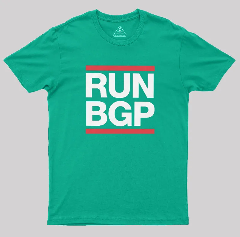 Run BGP Funny Network Engineer Geek T-Shirt - Image 9