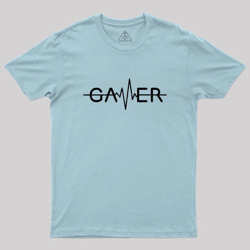 Gamer Heartbeat Geek T-Shirt - Image 10