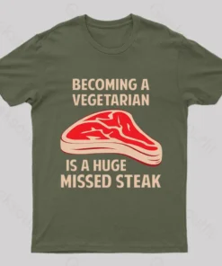 Alternative view of Becoming A Vegetarian Nerd T-Shirt