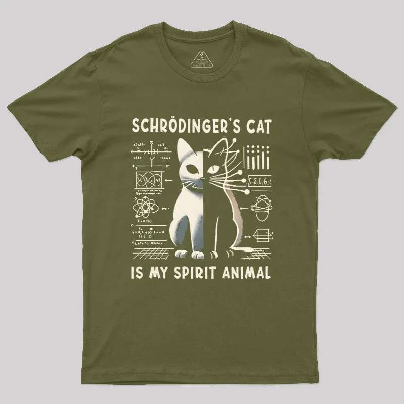 Schrodinger's Сat Science Nerd T-Shirt - Image 3