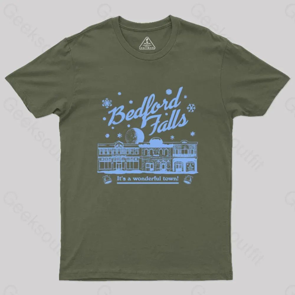 Bedford Falls is Wonderful! Geek T-Shirt - Image 3