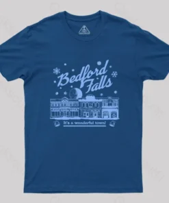 Alternative view of Bedford Falls is Wonderful! Geek T-Shirt