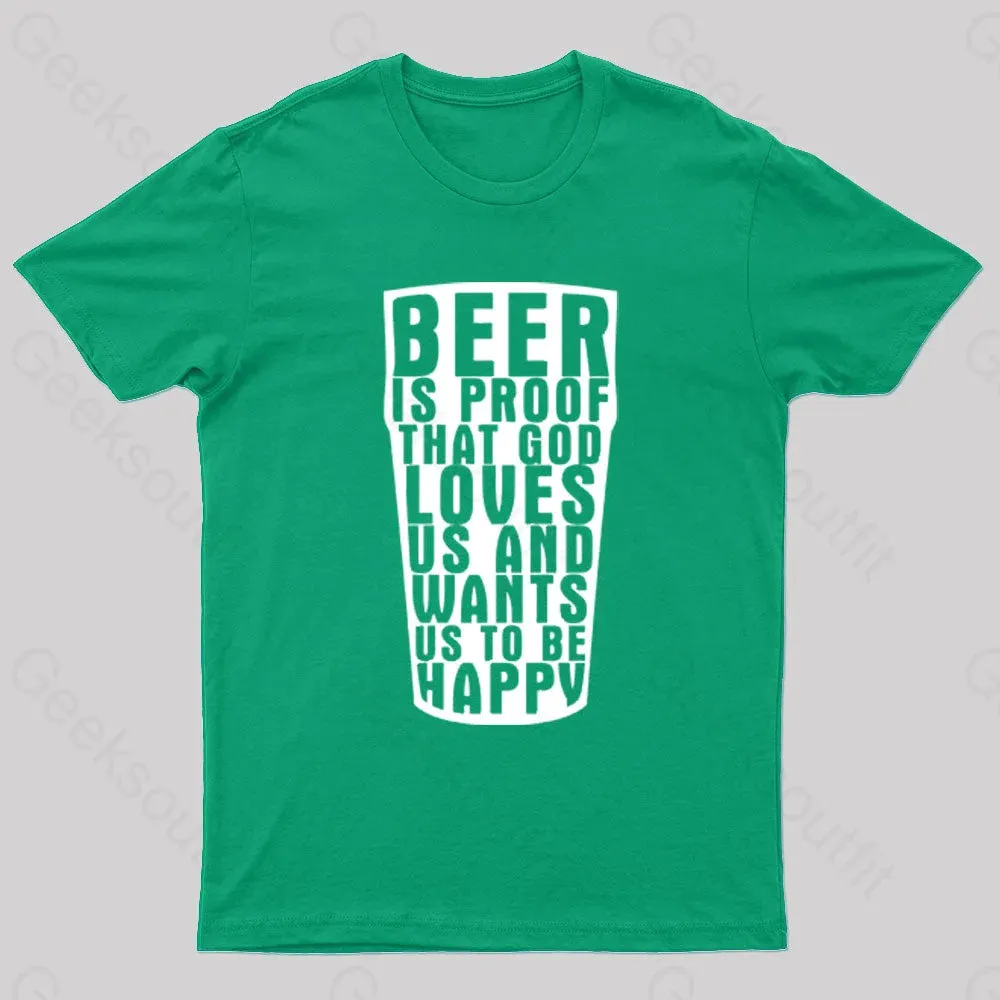 Benjamin Franklin Beer Quote Geek T-Shirt - Image 4