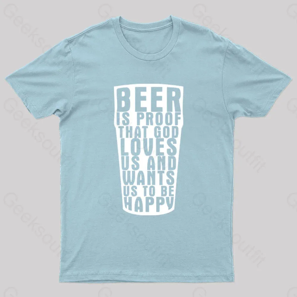 Benjamin Franklin Beer Quote Geek T-Shirt - Image 8