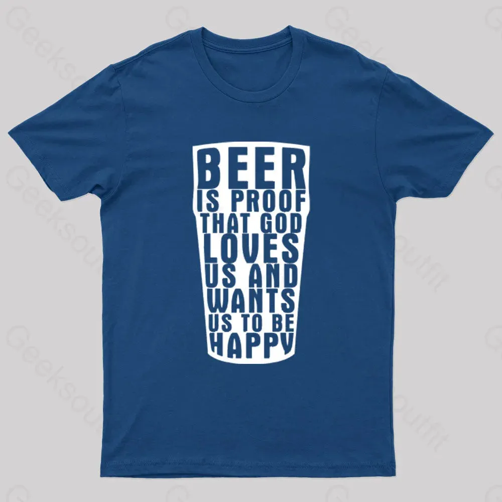 Benjamin Franklin Beer Quote Geek T-Shirt - Image 3