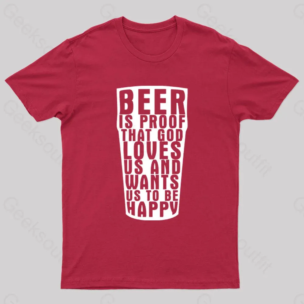 Benjamin Franklin Beer Quote Geek T-Shirt - Image 5