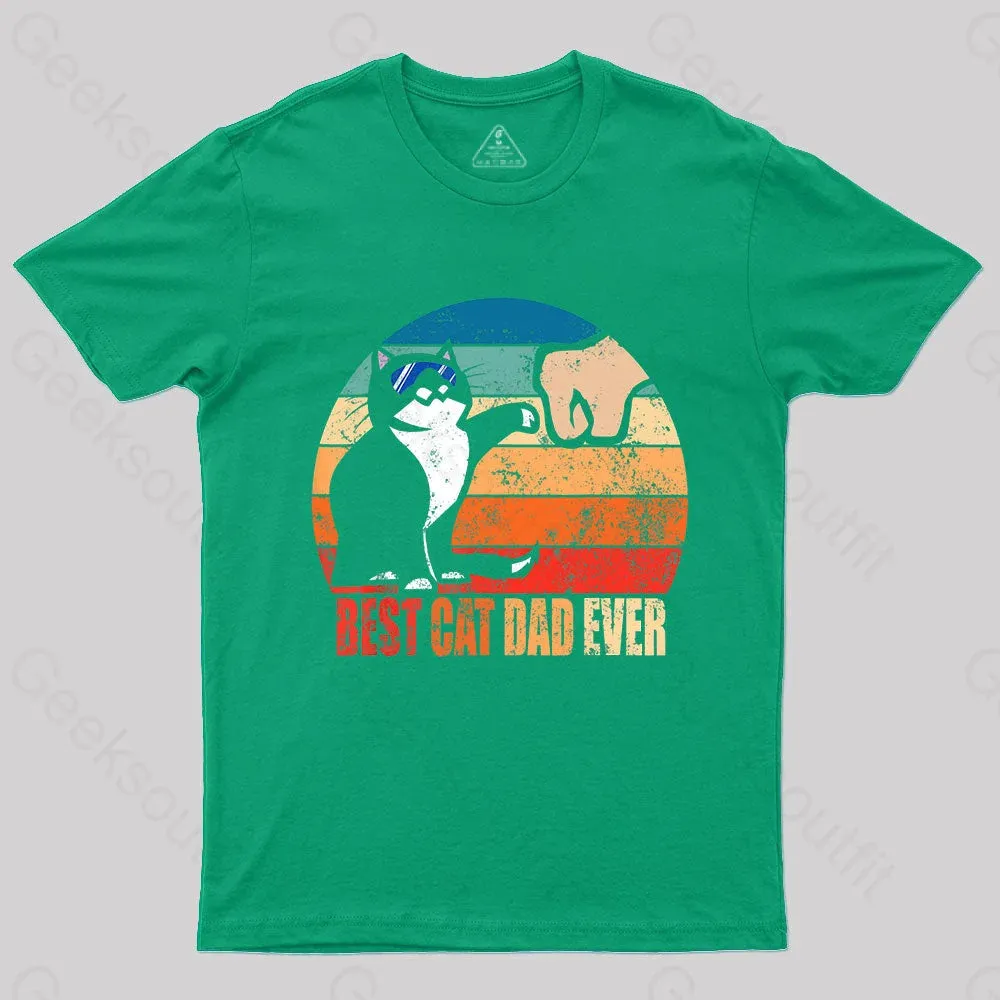 Best Cat Dad Ever Nerd T-Shirt - Image 4
