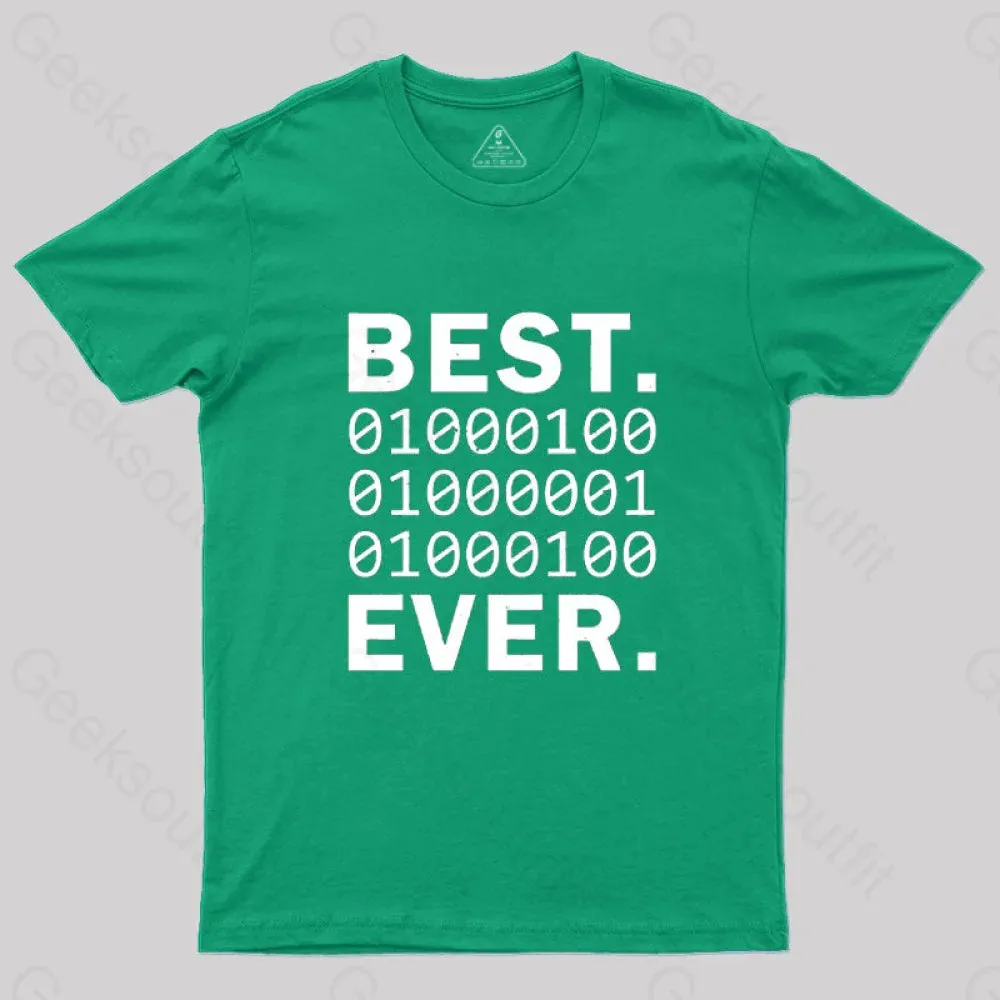 Best Dad Ever in Binary Code T-Shirt - Image 4