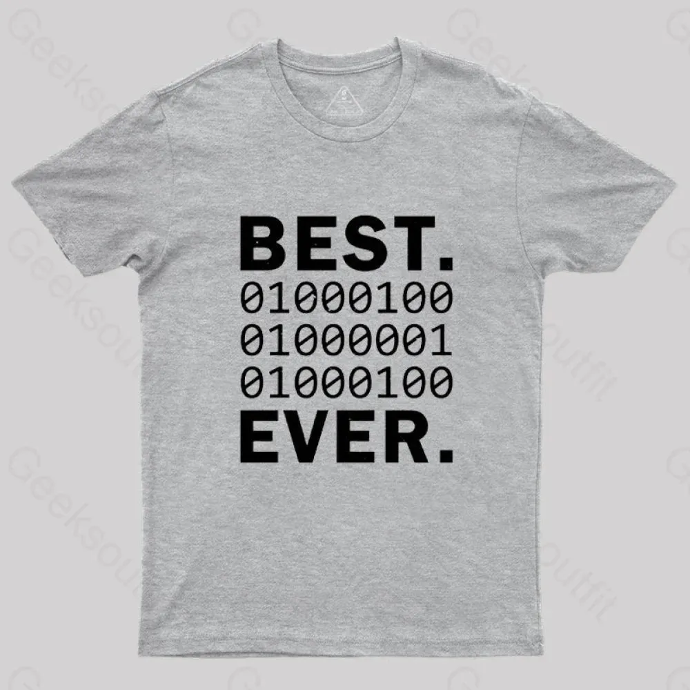 Best Dad Ever in Binary Code T-Shirt - Image 7