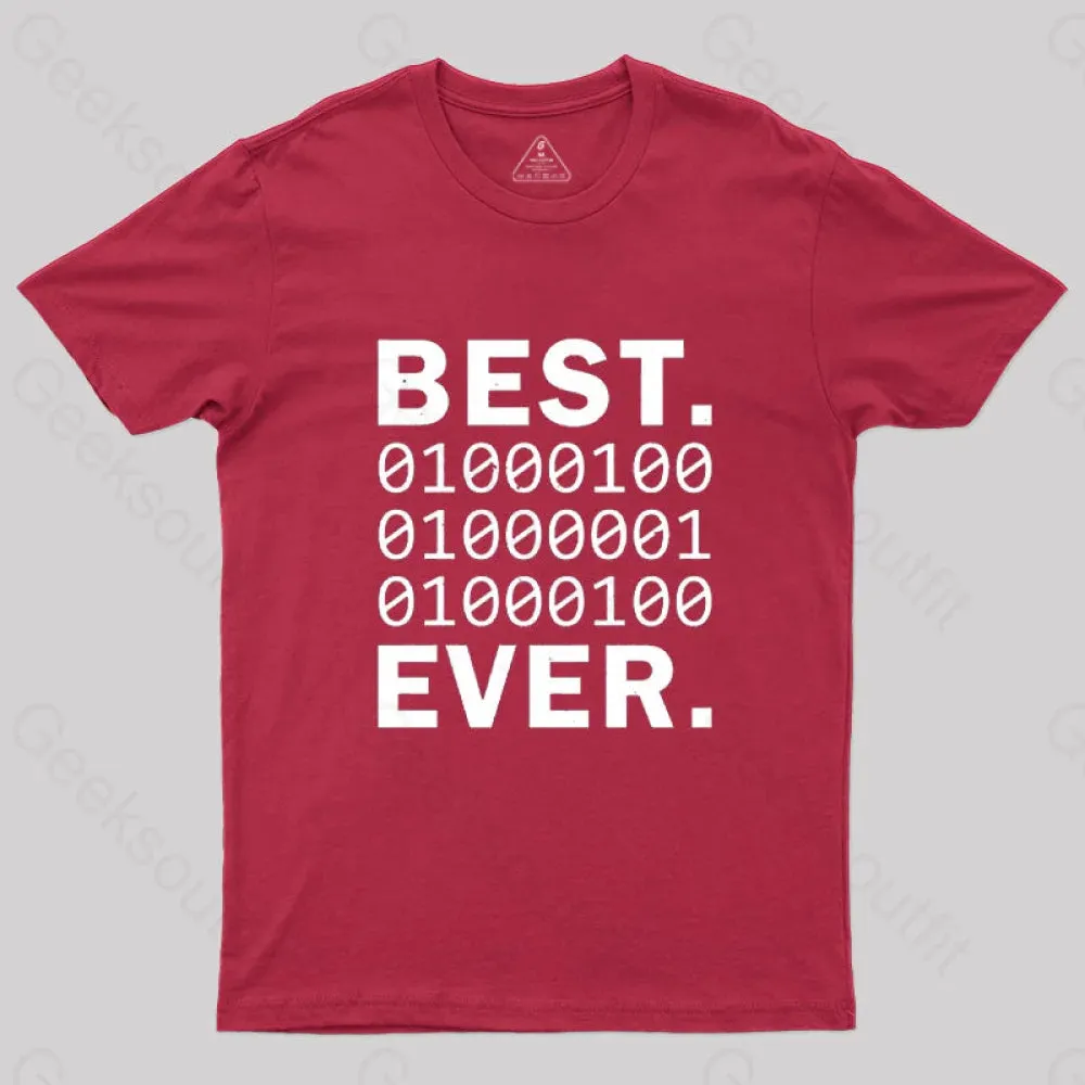 Best Dad Ever in Binary Code T-Shirt - Image 5