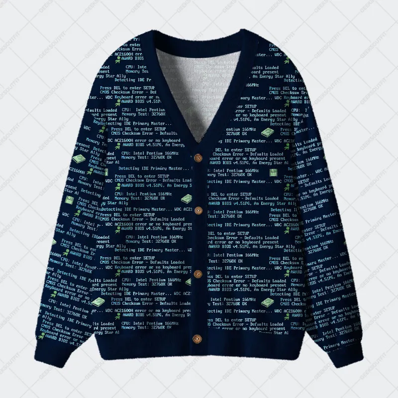 Data Stream Geek Ugly Cardigan Sweaters