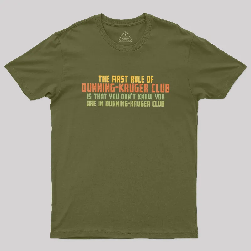 Dunning Kruger Club Geek T-Shirt - Image 3