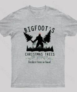 Alternative view of Bigfoot's Christmas Trees T-Shirt