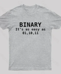 Binary It's As Easy As 01 10 11 Nerd T-Shirt