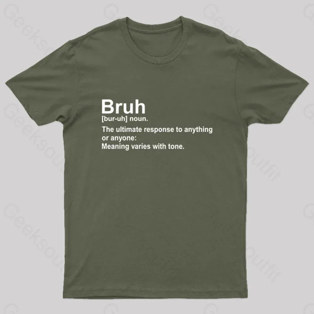 Bruh Definition Nerd T-Shirt - Image 4