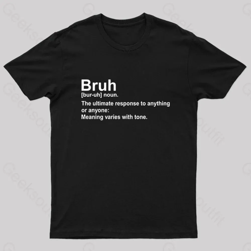 Bruh Definition Nerd T-Shirt - Image 2