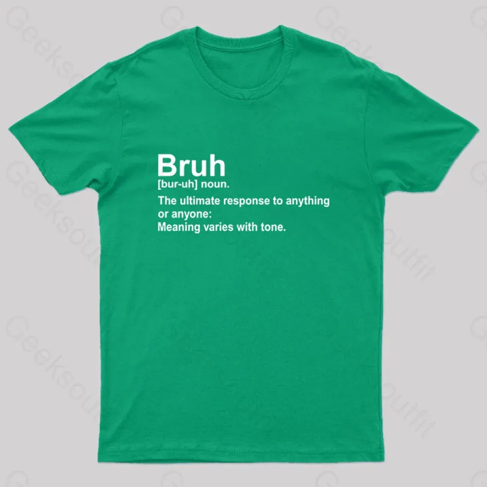 Bruh Definition Nerd T-Shirt - Image 5