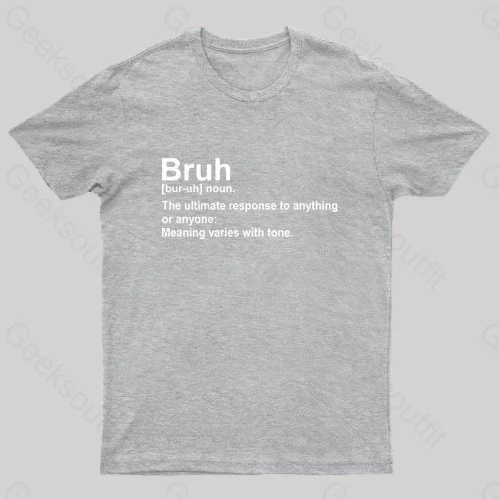 Bruh Definition Nerd T-Shirt - Image 3