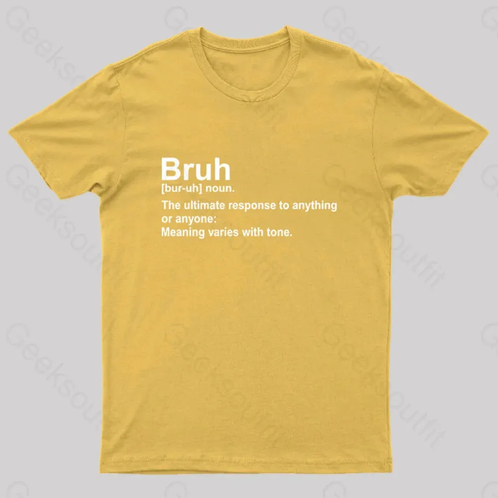 Bruh Definition Nerd T-Shirt - Image 6