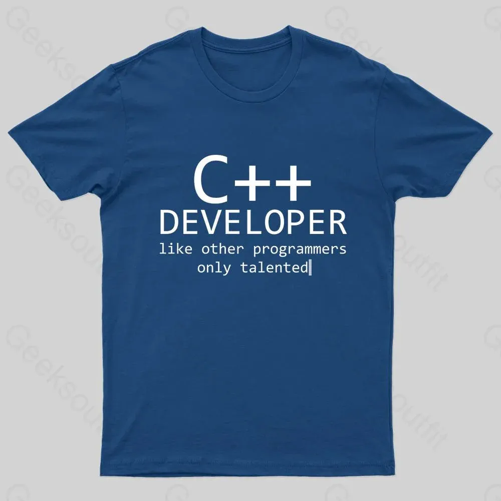 C Developer For Programmers Nerd T-Shirt - Image 3