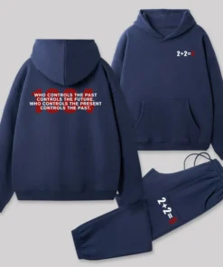 Alternative view of 1984 Front and Back Printed Geek Fleece Hoodie Set