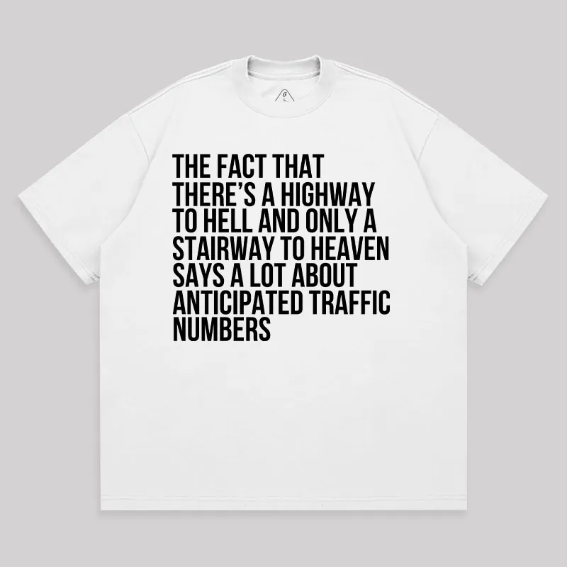 There's Highway To Hell And Stairway To Heaven Unisex Oversized T-shirt - Image 3