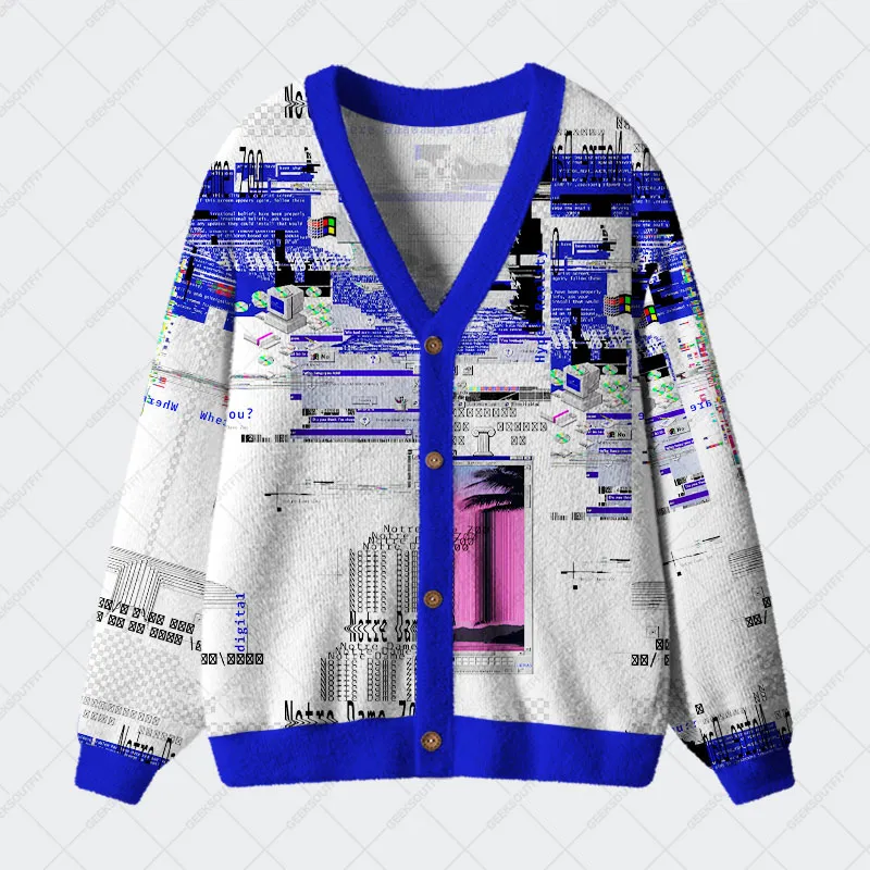 Windows Failure Geek Ugly Cardigan Sweaters