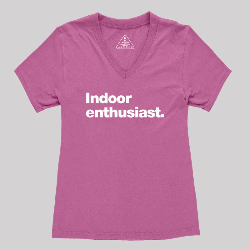 Indoor Enthusiast Premium Women's V-Neck T-shirt - Image 3