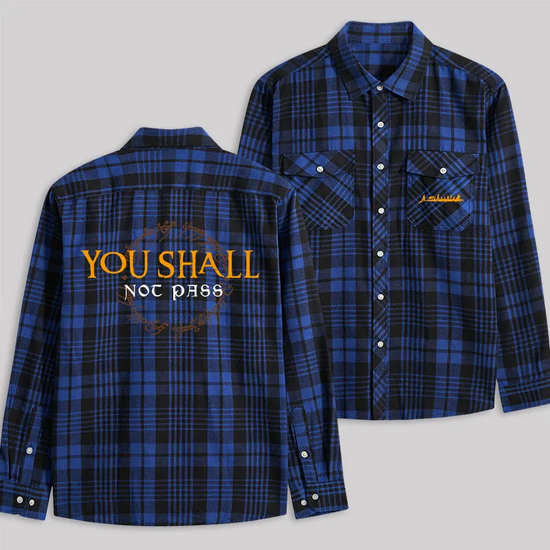 You Shall Not Pass Plaid Flannel Shirt - Image 2