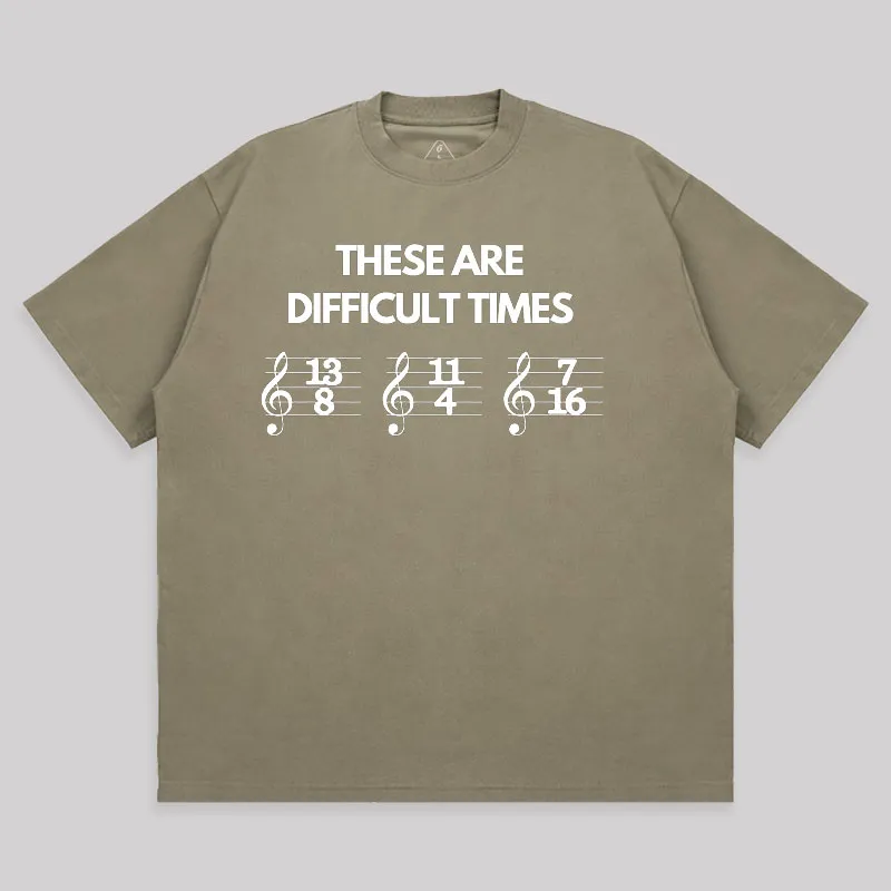These Are Difficult Times Unisex Oversized T-shirt - Image 4