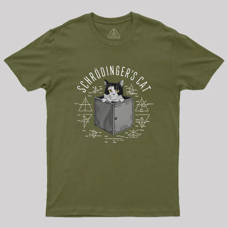 Schrodinger Cat Formulas Geek T-Shirt - Image 3