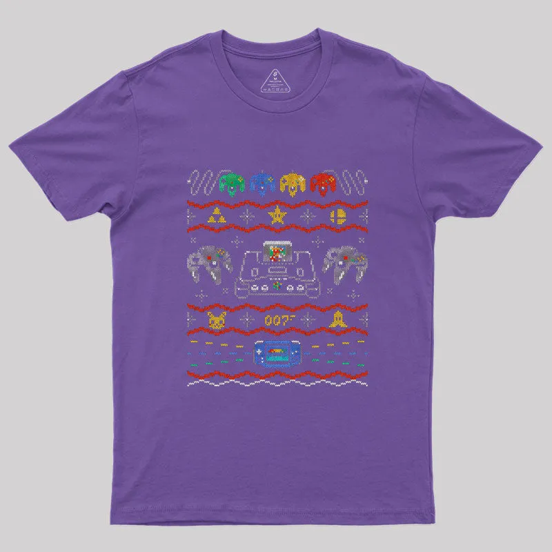 Ugly Gaming Sweater 64 Geek T-Shirt - Image 4