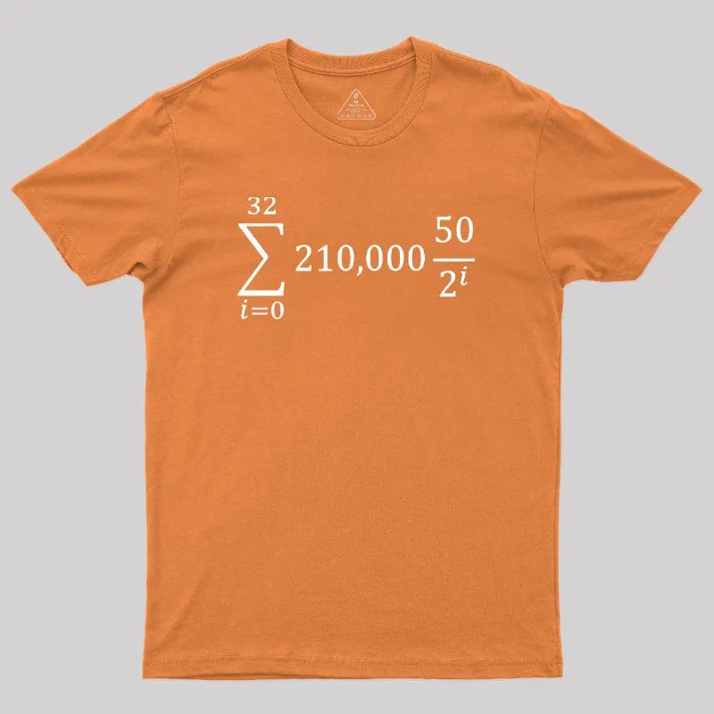 Bitcoin Halving Equation Geek T-Shirt - Image 7