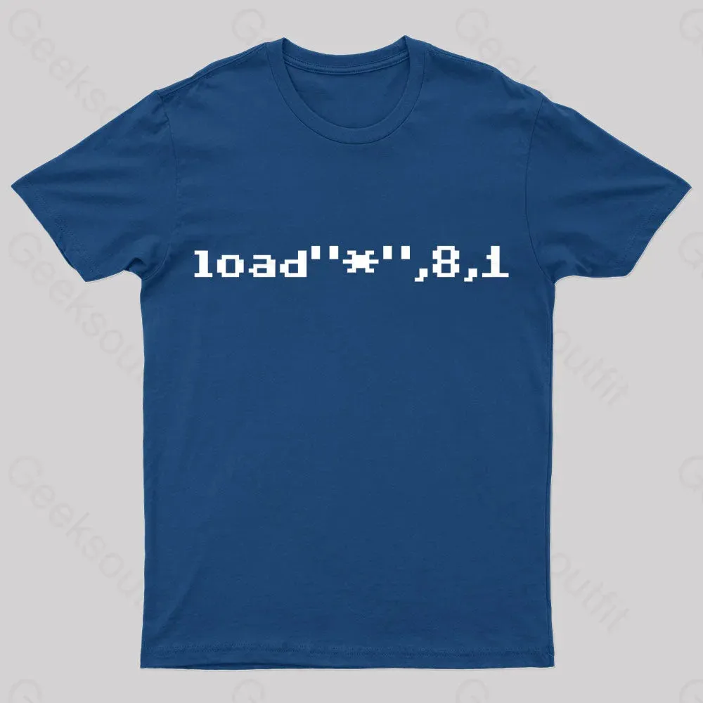 C64 Load Command Nerd T-Shirt - Image 2
