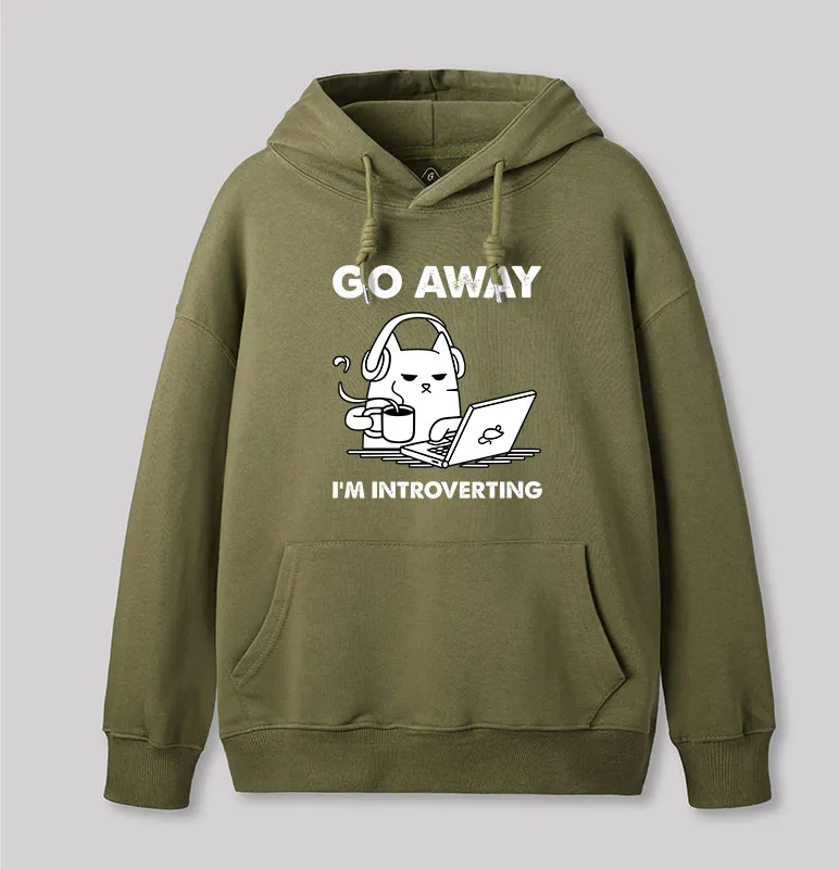Go Away I'm Introverting Geek Hoodie - Image 3