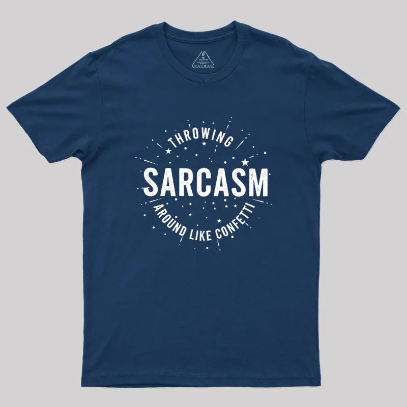 Throwing Sarcasm Geek T-Shirt - Image 2