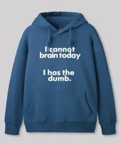 Alternative view of I Can Brain Today Geek Hoodie