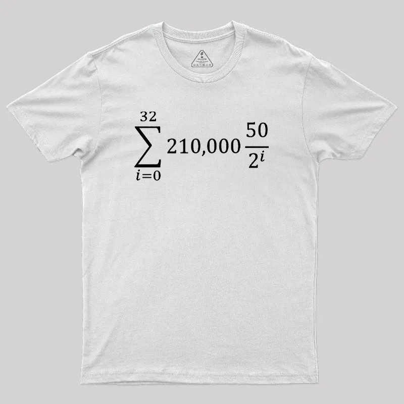 Bitcoin Halving Equation Geek T-Shirt - Image 11