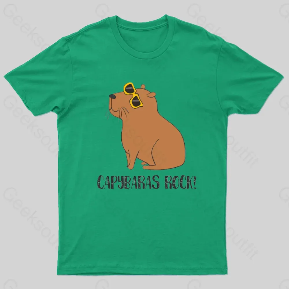 Capybaras Rock! T-Shirt - Image 2