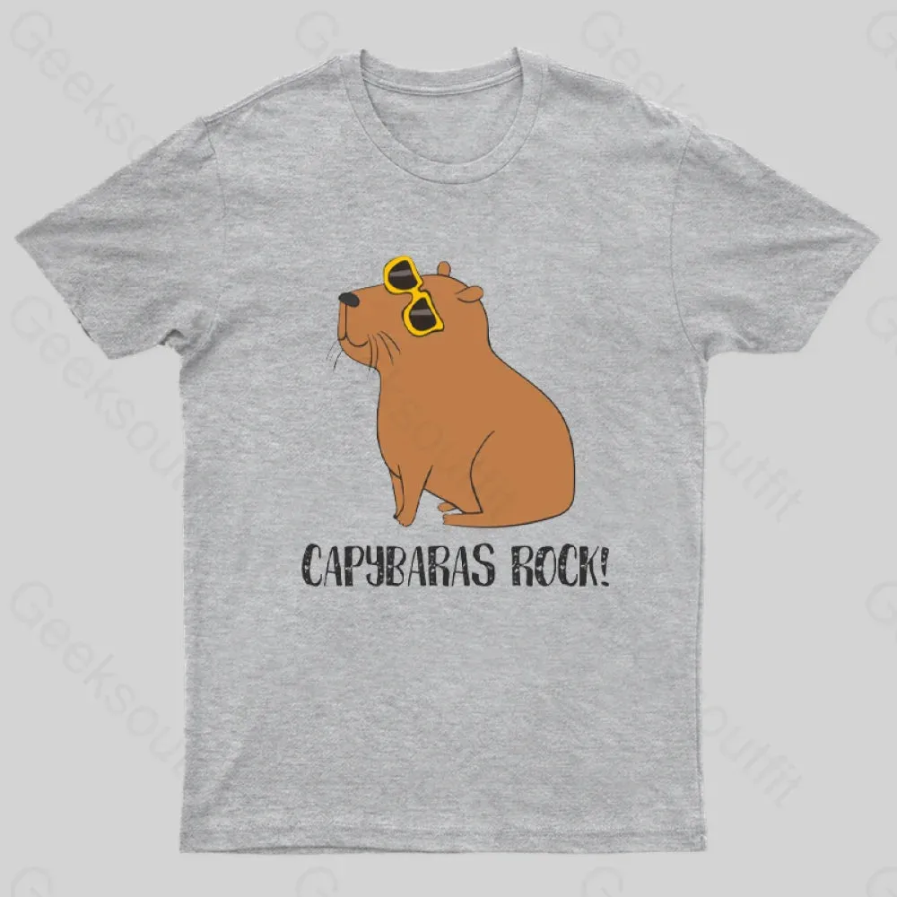 Capybaras Rock! T-Shirt - Image 6