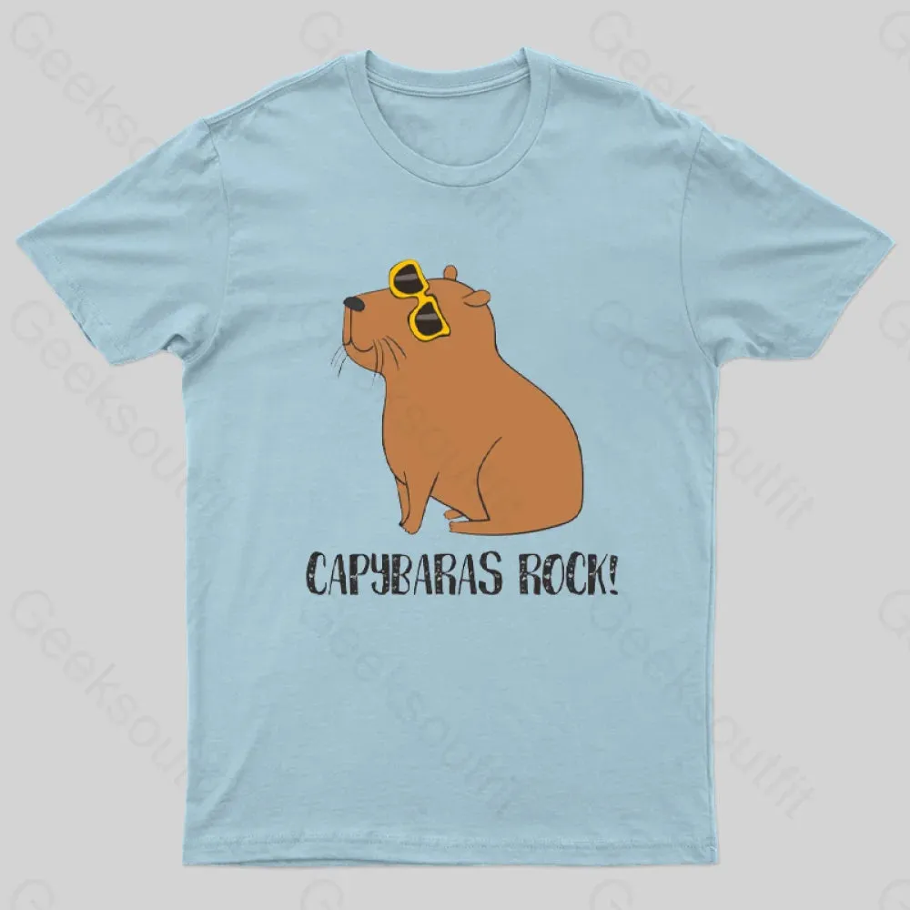 Capybaras Rock! T-Shirt - Image 7