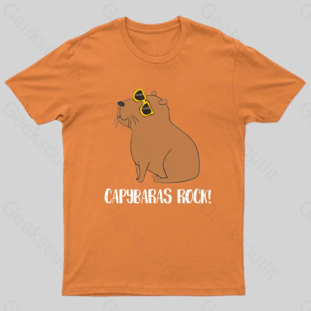 Capybaras Rock! T-Shirt - Image 5