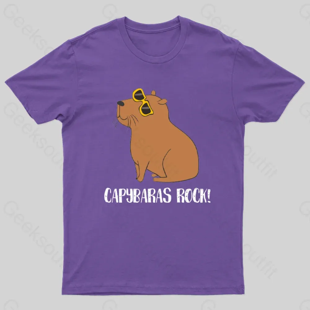 Capybaras Rock! T-Shirt - Image 4