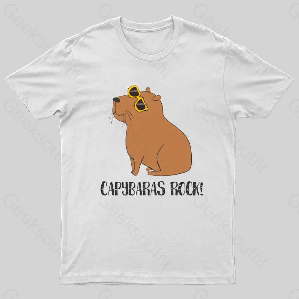 Capybaras Rock! T-Shirt - Image 8