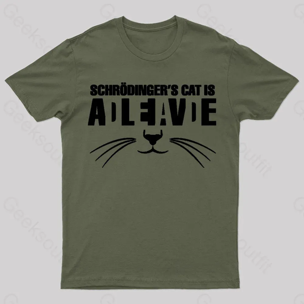 Cat Schrodinger Geek T-Shirt - Image 3