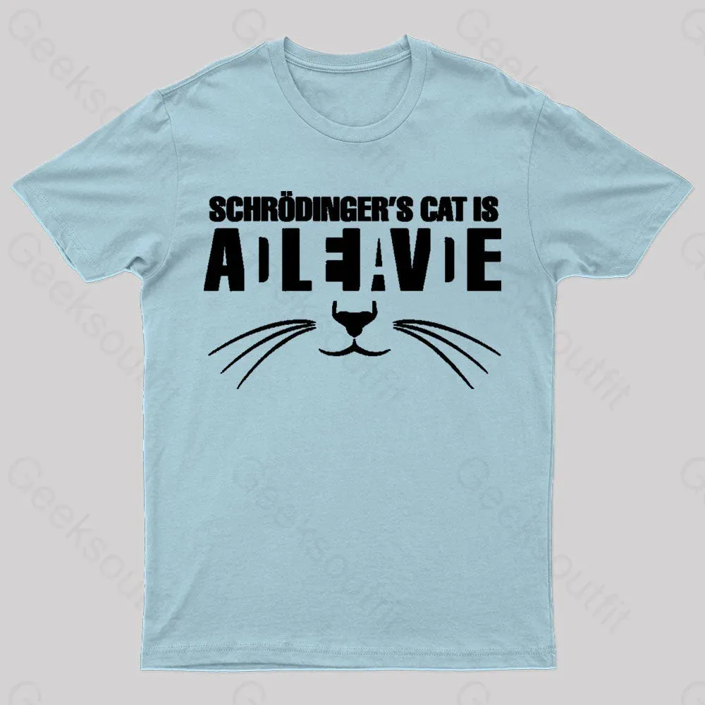 Cat Schrodinger Geek T-Shirt - Image 2