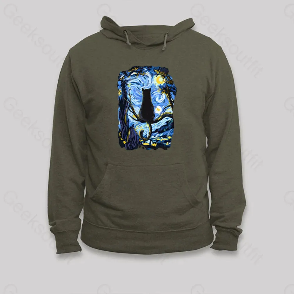 CAT STARRY NIGHT Hoodie - Image 2