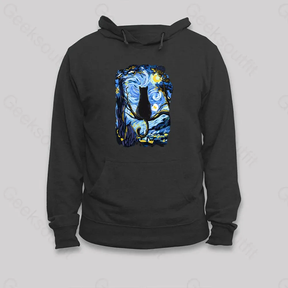 CAT STARRY NIGHT Hoodie - Image 3