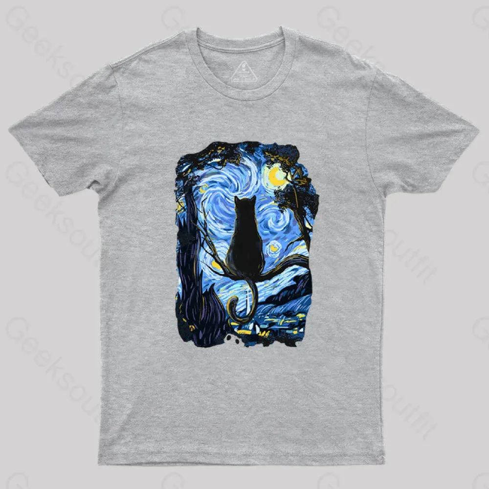 CAT STARRY NIGHT T-Shirt - Image 5
